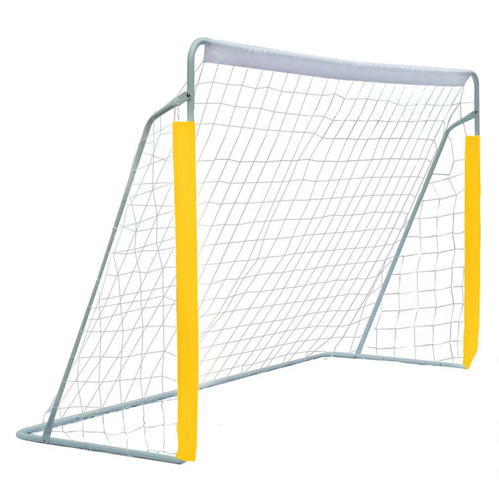 Tragbares Stahl-Fussballtor für Outdoor-Gartentraining mit verrottungsfestem Fussballnetz und schwar