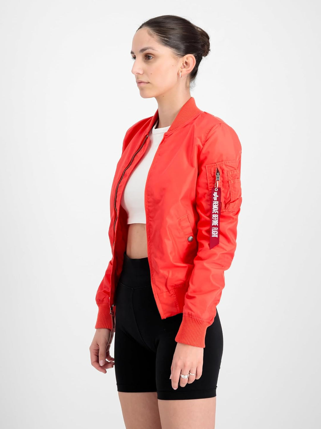 Alpha Industries Damen Bomberjacke M Radiant Red, M Radiant Red