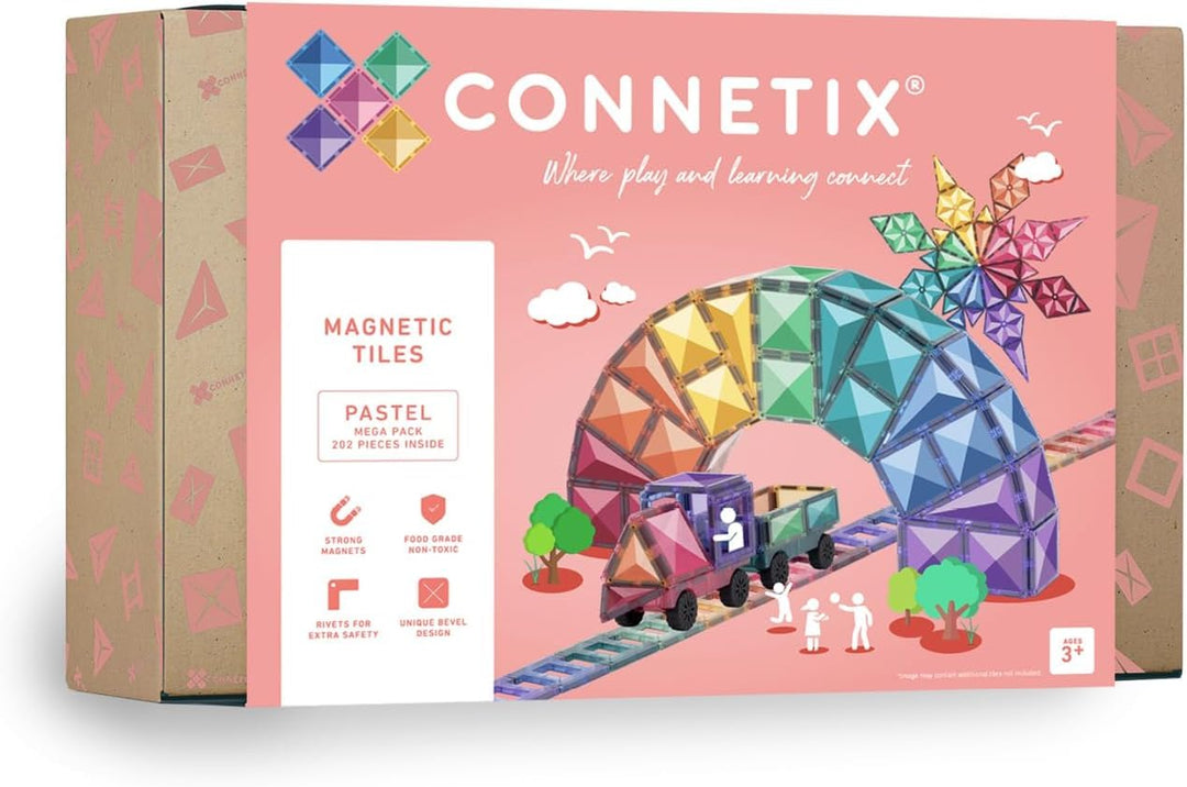 CONNETIX Magnetische Fliesen Pastell Megapackung, 202 Stück