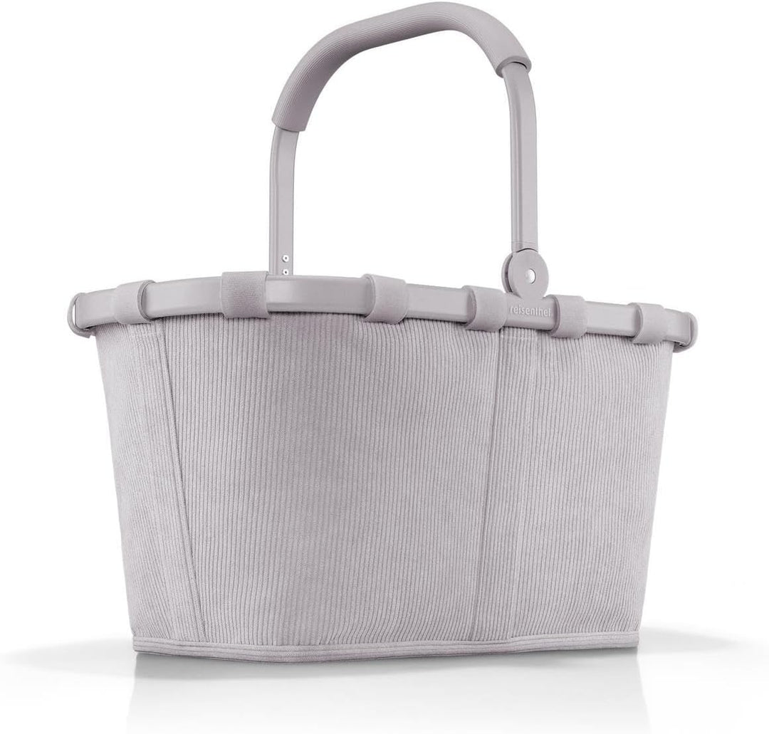 reisenthel carrybag Cord Grey – Stabiler Einkaufskorb mit viel Stauraum und praktischer Innentasche