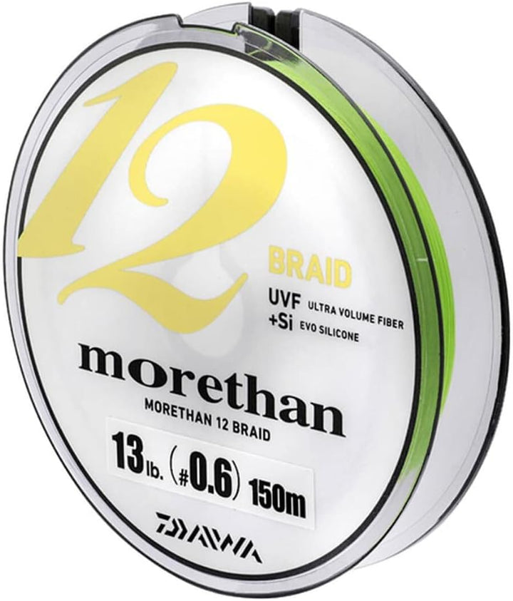 Daiwa Spinnschnur zum Raubfischangeln EX+SI Morethan 12 Braid Schnur 0.12mm / 10.2kg, 0.12mm / 10.2k