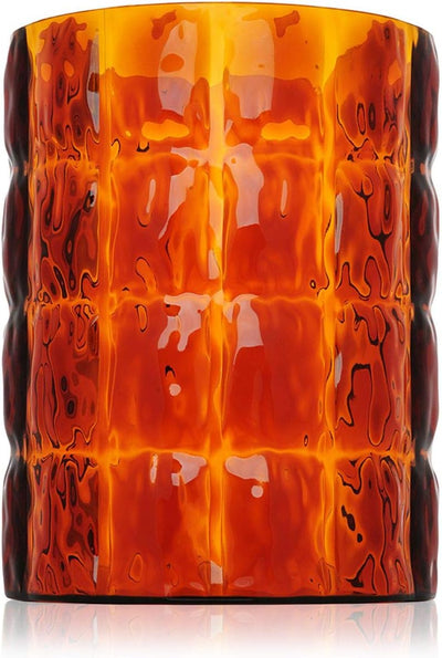 Kartell 01225MM Matelasse' Vase, Plastik, amber, 23 x 30 cm Ambra, Ambra