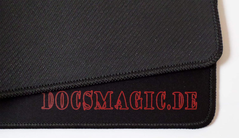 docsmagic.de 5 x Premium Playmat + Tube Big Transparent Black - 60 x 34 cm - Spielmatte + Transportr