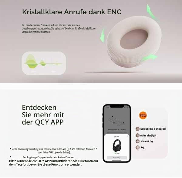 Bezdrátová sluchátka QCY H2 PRO (černá)