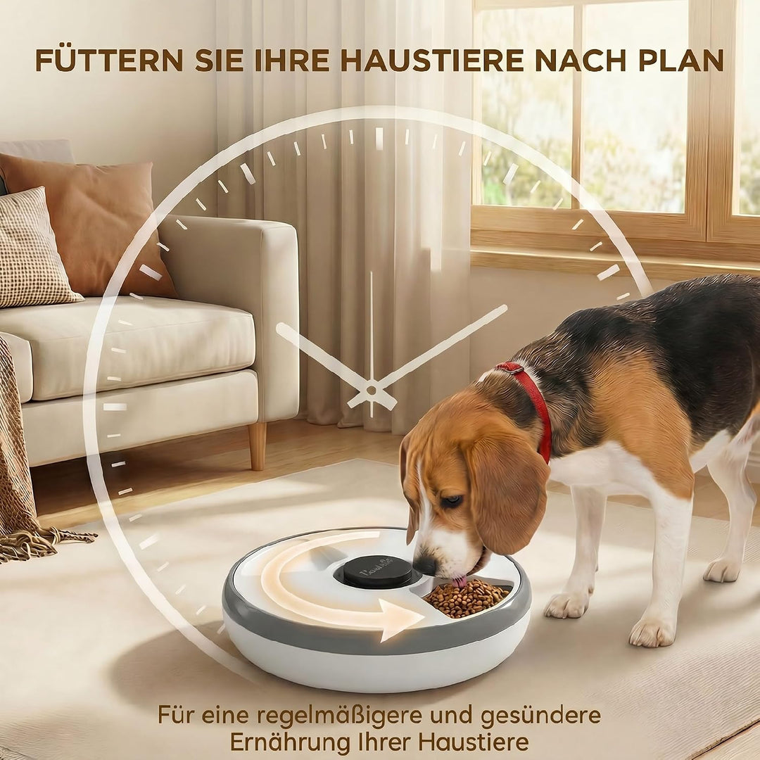 PawHut Futterautomat Kabellos Programmierbarer Timer für Katzen und Hunde | Automatischer Futterspen