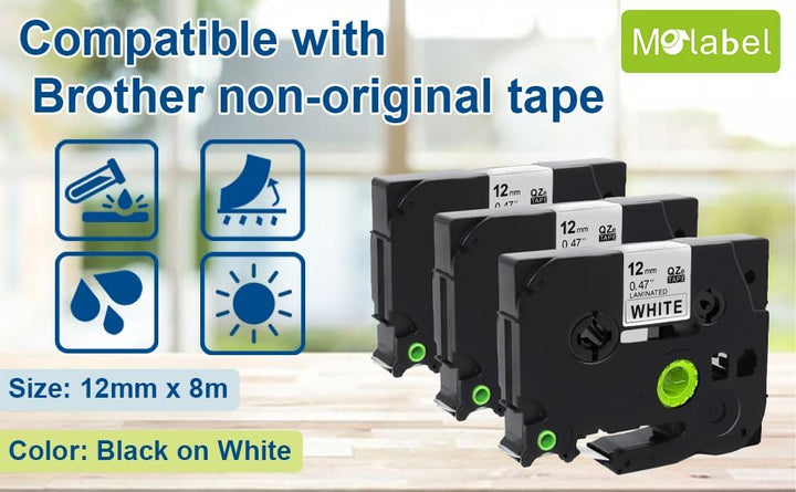 20er-Pack kompatible TZe-231 Schriftbänder für Brother TZe-231 / TZ-231, 12 mm (0,47 Zoll) laminiert