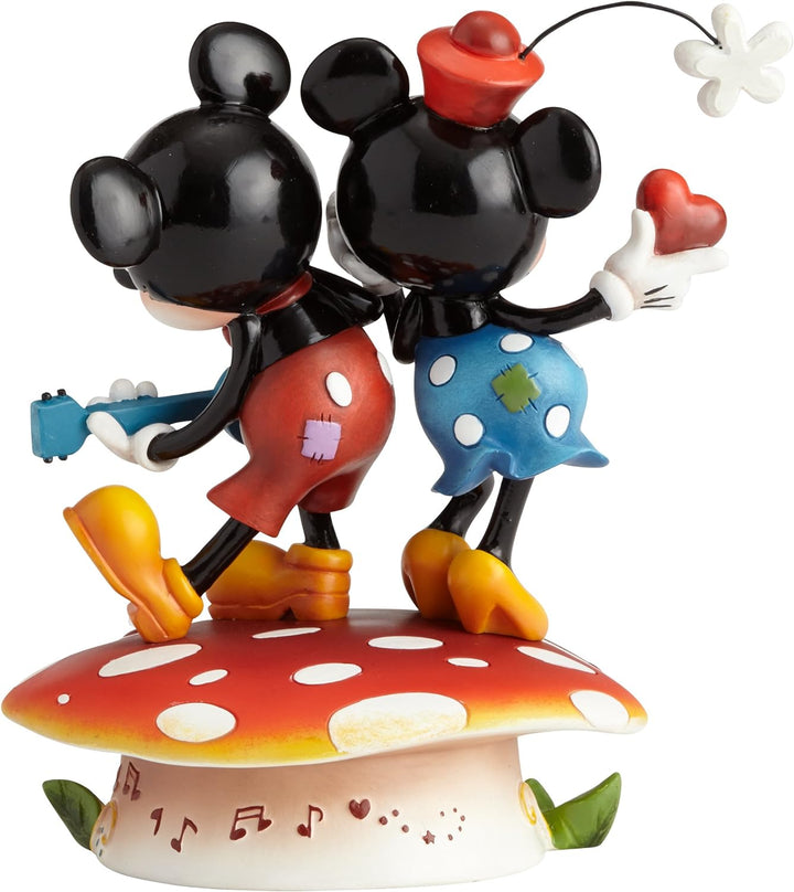 Disney Miss Mindy Presents Mickey & Minnie Mouse Figurine, Resin, Multicolour, 12 x 10 x 15 cm