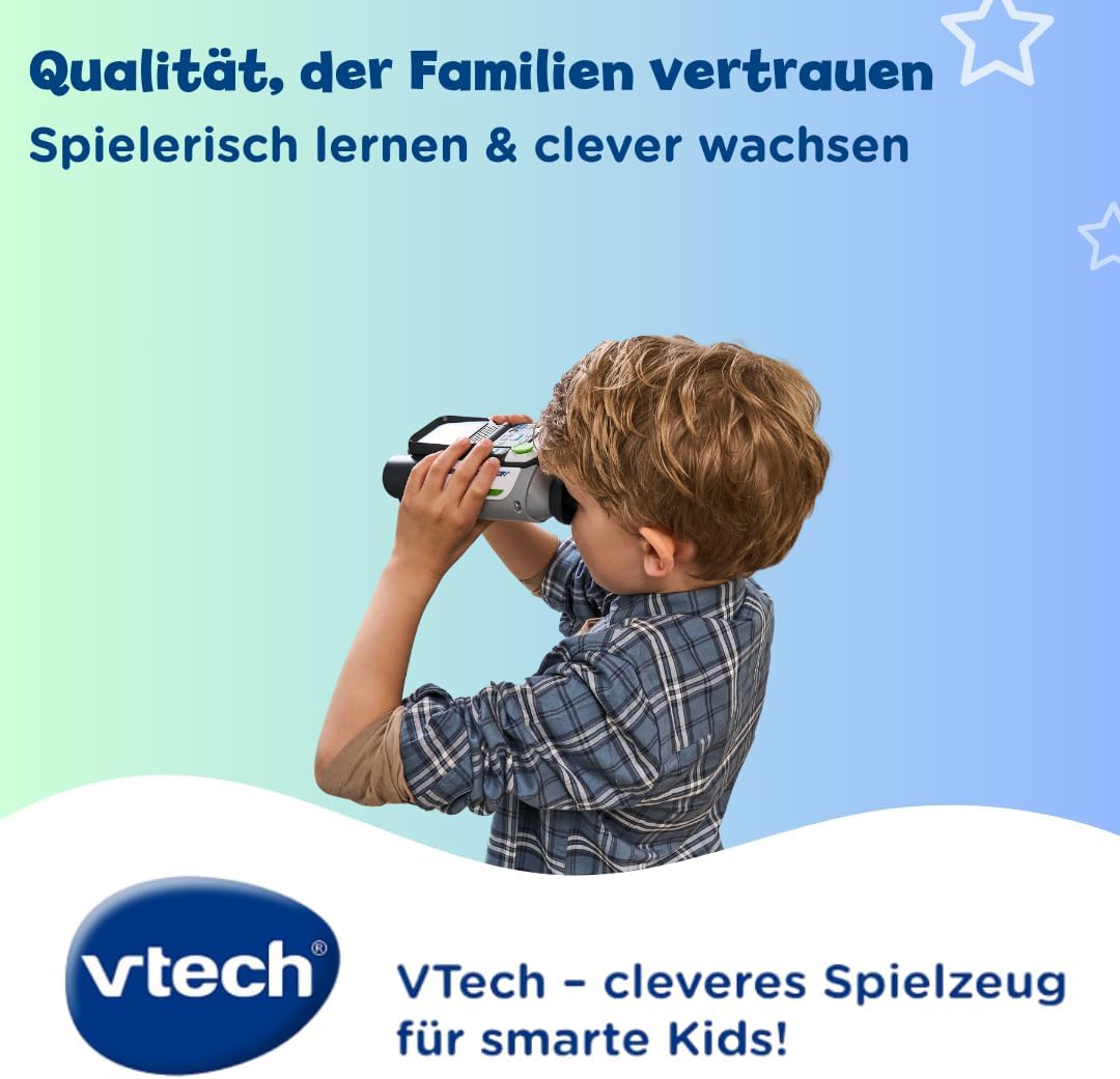 VTech Interaktives Video-Fernglas – Mit eingebauter Kamera, 10-facher Vergrösserung und beeindrucken