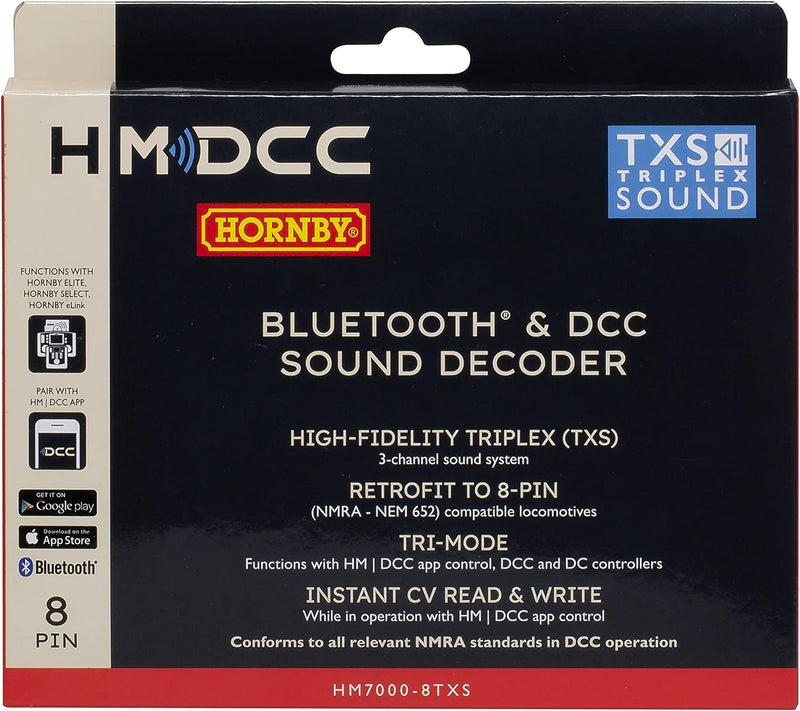 Hornby HM7000-8TXS: Bluetooth® & DCC Sound Decoder (8-polig)