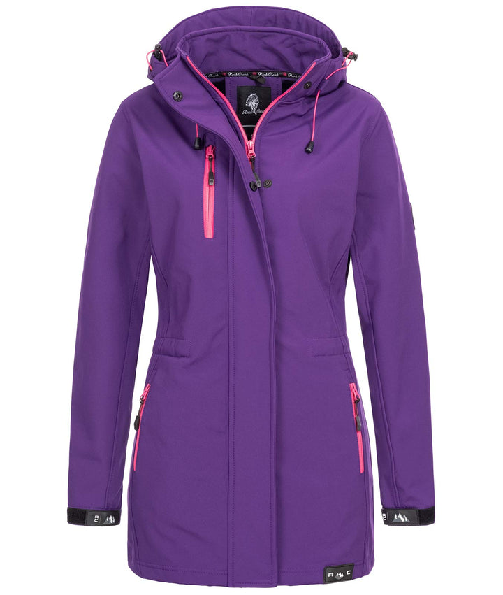 Rock Creek Damen Softshell Jacke Mantel Outdoor-Mantel D-423 XS Violett, XS Violett