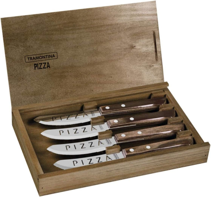 PIZZA, Pizzamesser-Set, 4-tlg.braun