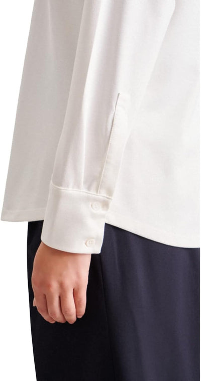 Seidensticker Damen Bluse - City Bluse - Hemdbluse - Regular Fit - Langarm - Uni - Stretch, Creme
