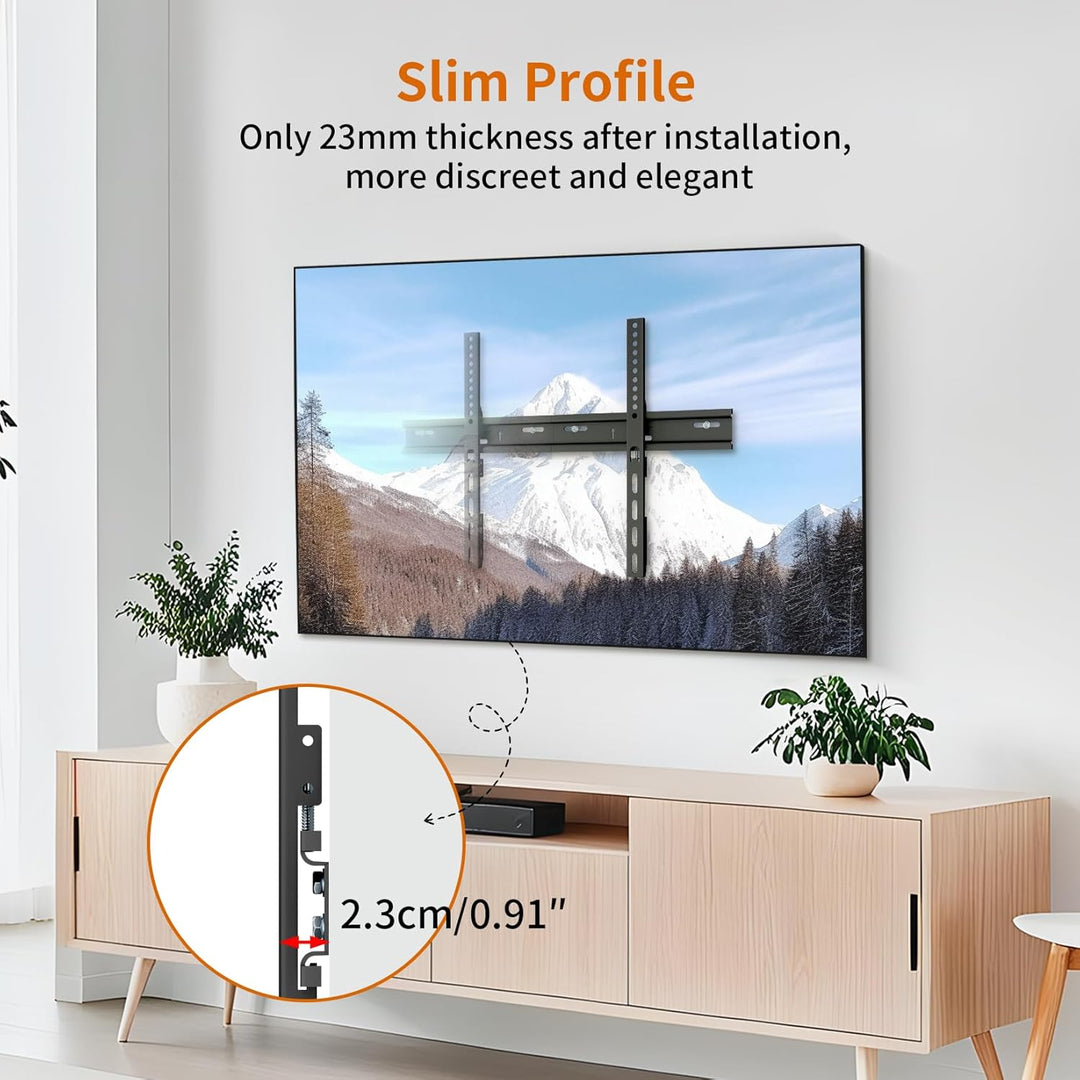 unho TV Wandhalterung Universal Flach Ultra Slim TV Halterung für LCD LED Plasma 26"-72" Flachbildsc