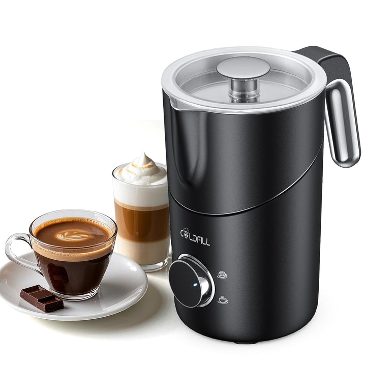 Milchaufschäumer Elektrisch 8-in-1, Automatischer Milchschäumer 400ml für Heisse & Kalte Schäume, Sp