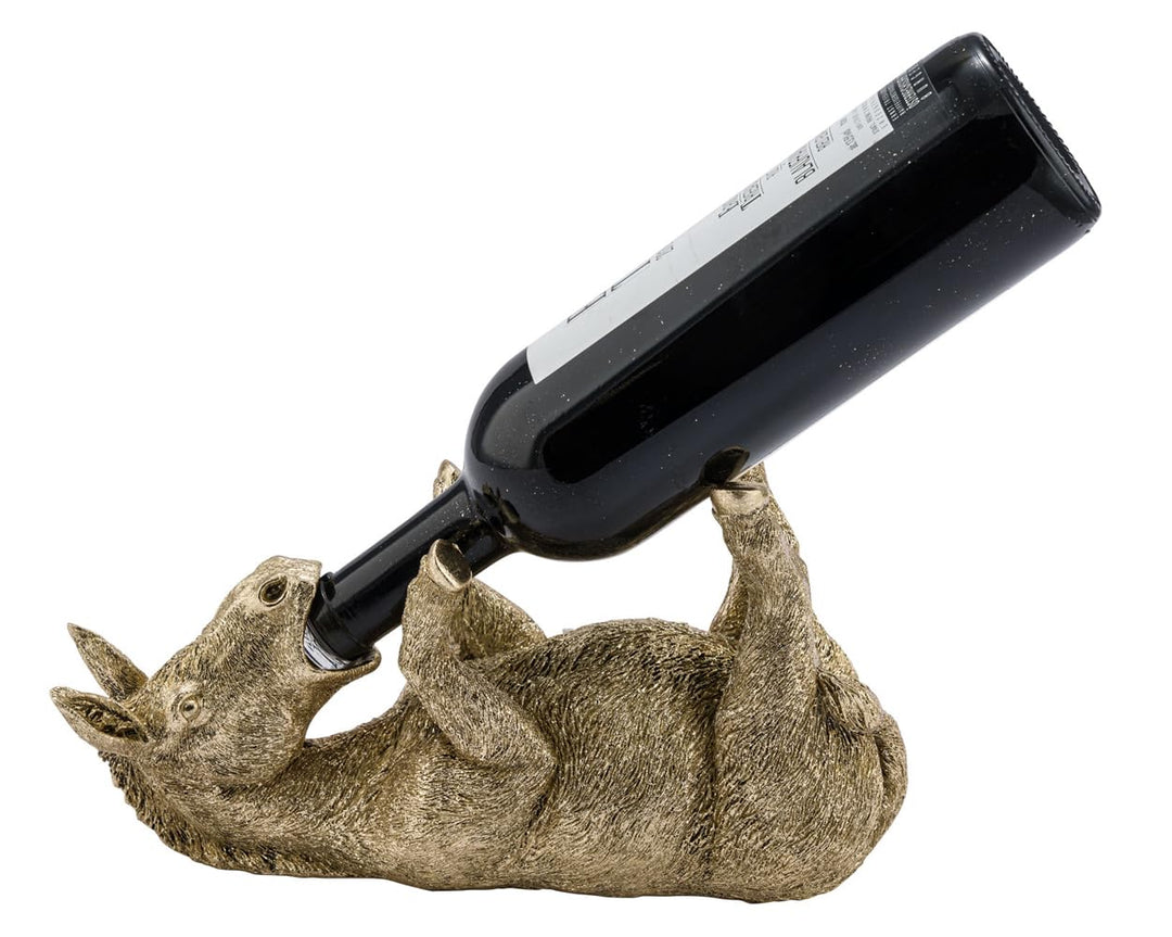 Flaschenhalter Esel, Gold - Skulptur, Wein Flaschen Halter, Flaschenständer, Geschenkidee Flaschenha