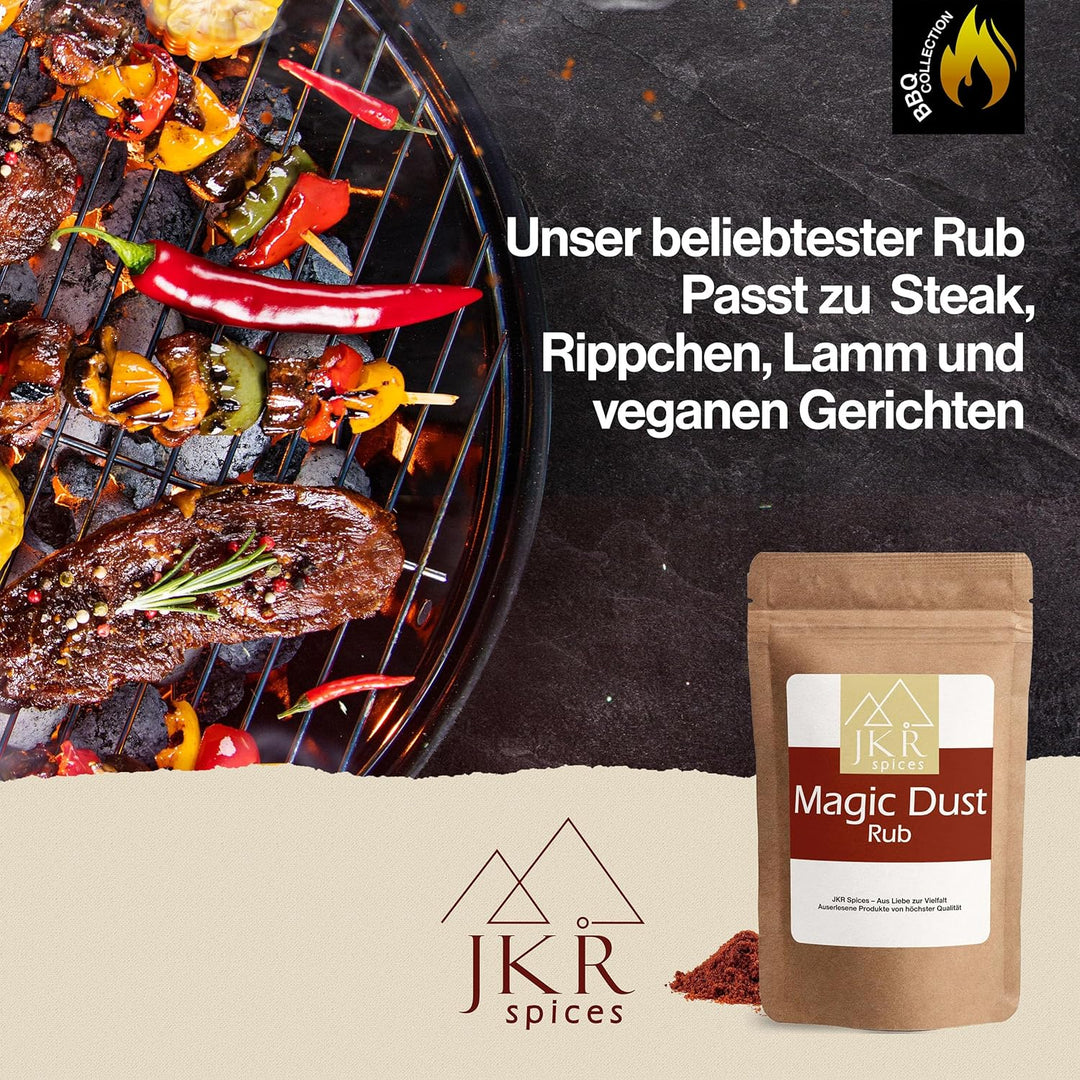 JKR Spices Magic Dust Rub 900g | BBQ Rub | BBQ Grill Fleisch Marinade | BBQ Gewürzmischung | Rub Gri