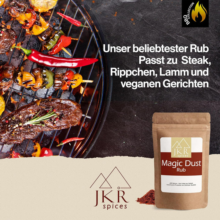 JKR Spices Magic Dust Rub 900g | BBQ Rub | BBQ Grill Fleisch Marinade | BBQ Gewürzmischung | Rub Gri