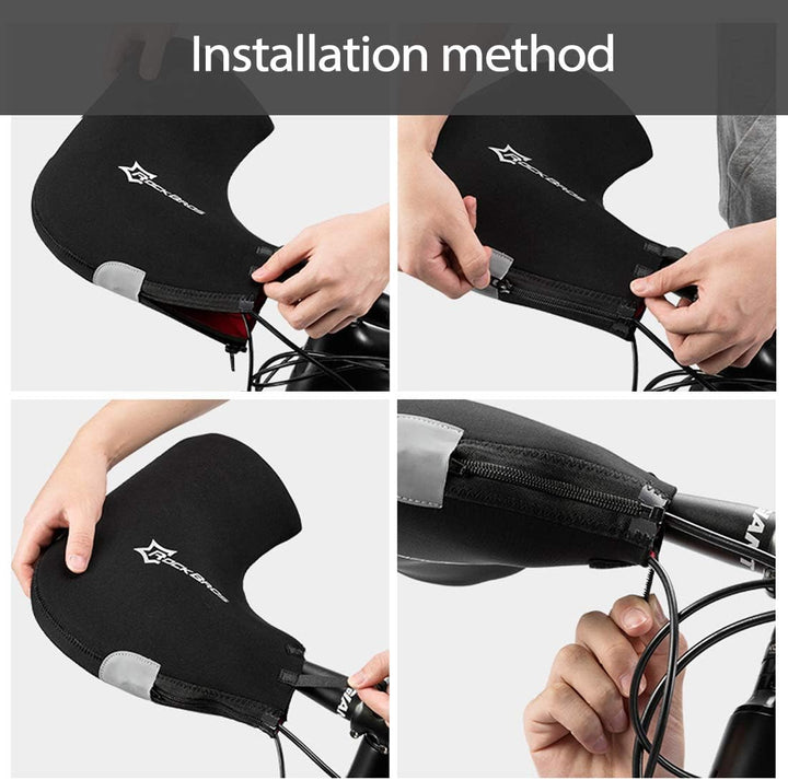 ROCKBROS Lenker Handschuhe Winter Thermo Winddicht Lenkerstulpen für Fahrrad MTB Motorrad E-Bike Rol