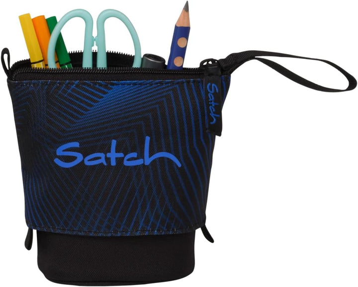 Satch Pencil Slider Federmäppchen Stiftehalter zum Stehen 3 Innenfächer Geheimfach Recycelte Materia