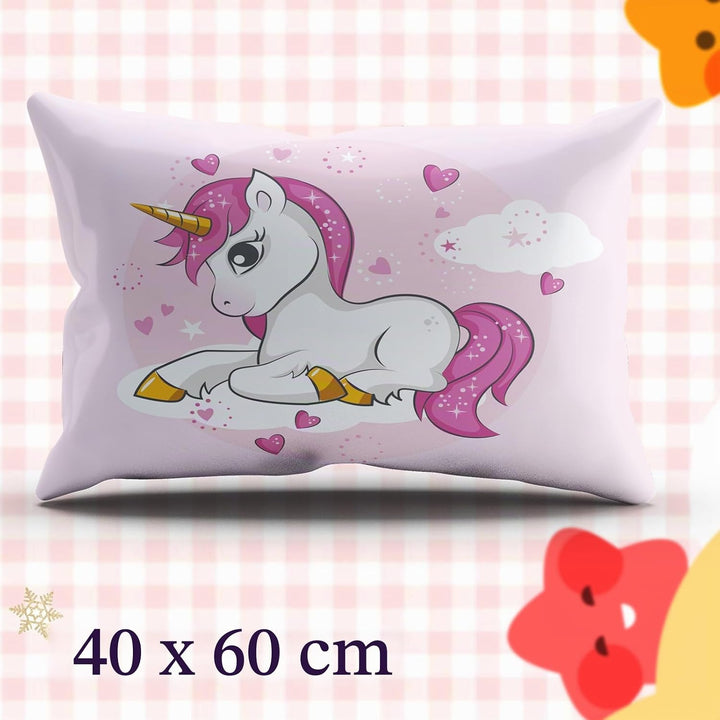 AVJWWD Einhorn Bettwäsche Set Kinder Mikrofaser Bettwäsche Cartoon Einhorn 3D Gedruckt Bettbezug 3 T