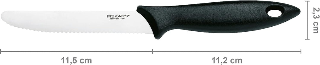 Fiskars Messer-Set (3-teilig), Kochmesser gross, Gemüsemesser, Tomatenmesser, Klingenlängen: 21 cm,