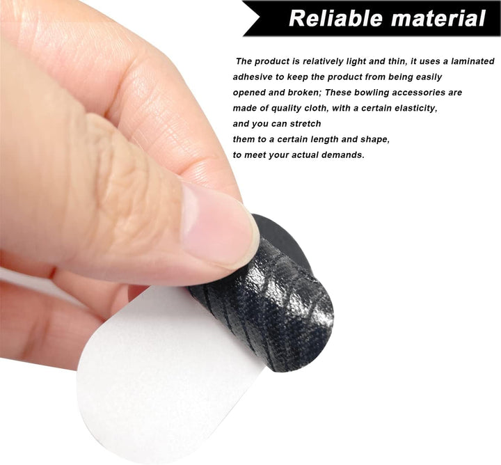 100 Stück Bowling Daumenband, Schwarzes Bowling Finger Tape, Schützendes Bowlingband, Elastisches Bo