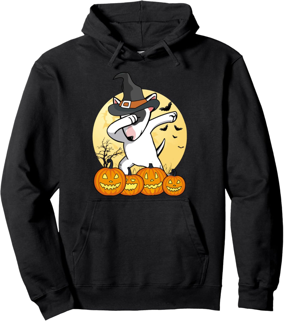 Dabbing Bullterrier Dab Dance Halloween Hund Pullover Hoodie