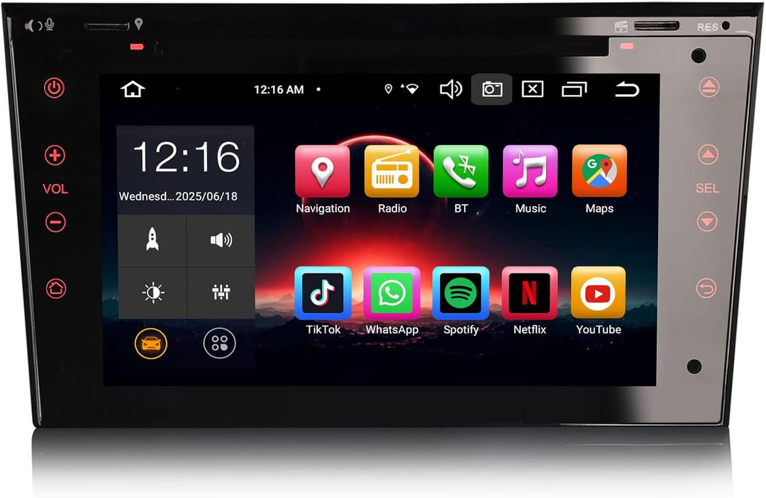 Erisin 7 Zoll 8-Kern 4GB RAM 64GB ROM Android 12 Autoradio mit Navi GPS für Opel Holden Antara Astra