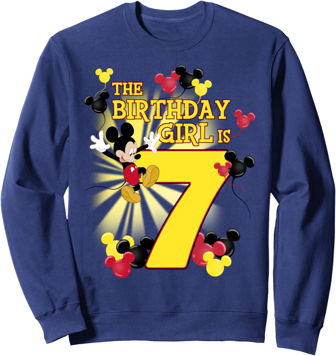 Disney Mickey & Friends 7 Year Old Birthday Girl Sweatshirt
