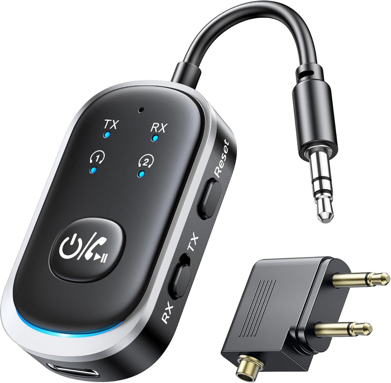 Mohard 2 in 1 Bluetooth Transmitter & Empfänger, AUX Bluetooth Adapter Klinke 3.5mm für Auto/TV/Ster