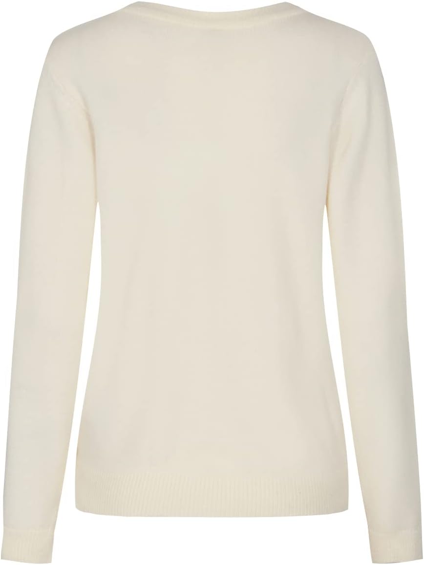 SOYACONCEPT Womens SC-Blissa 15 Basic Round Neck Knit Pullover, Offwhite, XL