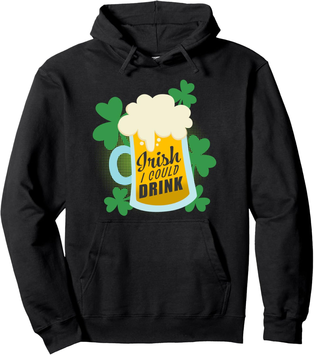 St Patricks Day Irisch Ich Trinke Bier Kleeblatt Geschenk Pullover Hoodie