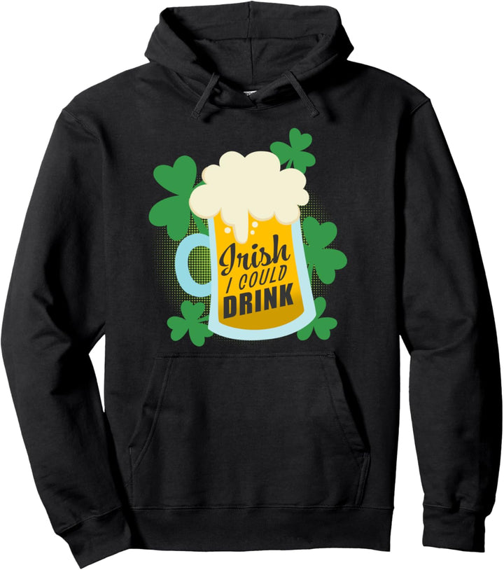 St Patricks Day Irisch Ich Trinke Bier Kleeblatt Geschenk Pullover Hoodie