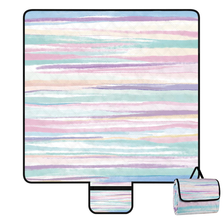 Picknickdecke Wasserdicht, 200 x 200cm Gross Stranddecke Sandfrei mit Wasserdichter Unterseite, Trag