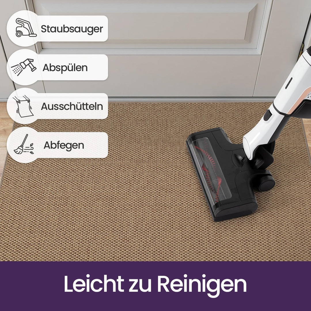 DEXI Schmutzfangmatte Innen 90 x 140 cm, rutschfest Fussmatte waschbar, absorbierend Fussmatte, Dünn