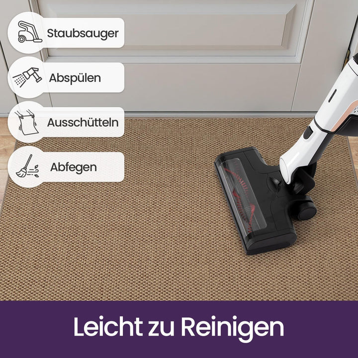 DEXI Schmutzfangmatte Innen 90 x 140 cm, rutschfest Fussmatte waschbar, absorbierend Fussmatte, Dünn