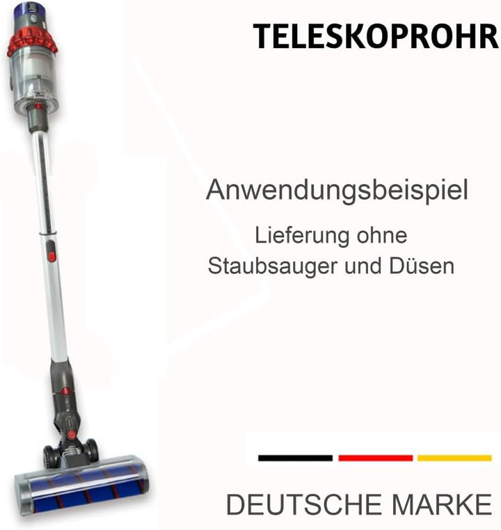 Teleskoprohr kompatibel mit Dyson V7 V8 V10 V11 V15 Staubsauger Rohr ausziehbar I Verlängerungsrohr