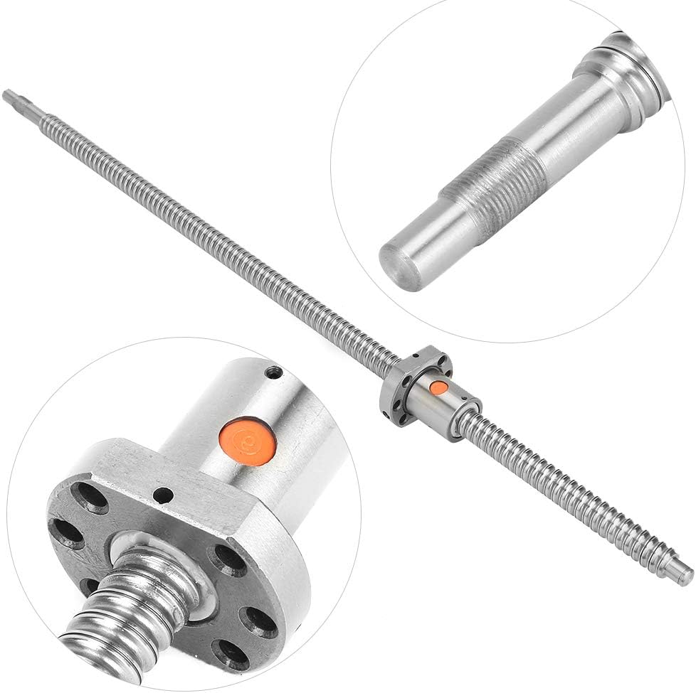 SFU1605 Gewindespindel 600 mm Edelstahl Kugelumlaufspindel mit BK12 / BF12 Unterstützung und 6,35 x