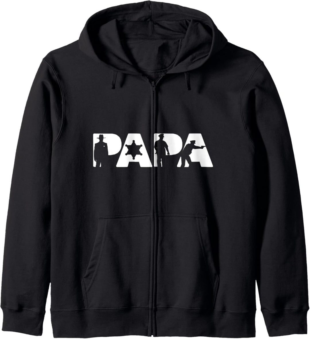 Stolz Sheriff Papa, Lustig Fischen Papa Vater Kapuzenjacke