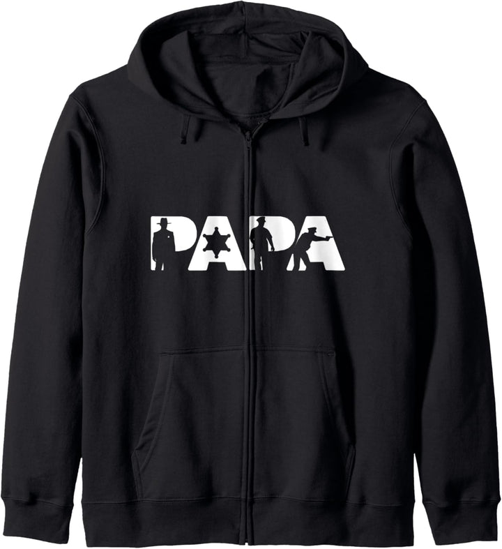 Stolz Sheriff Papa, Lustig Fischen Papa Vater Kapuzenjacke