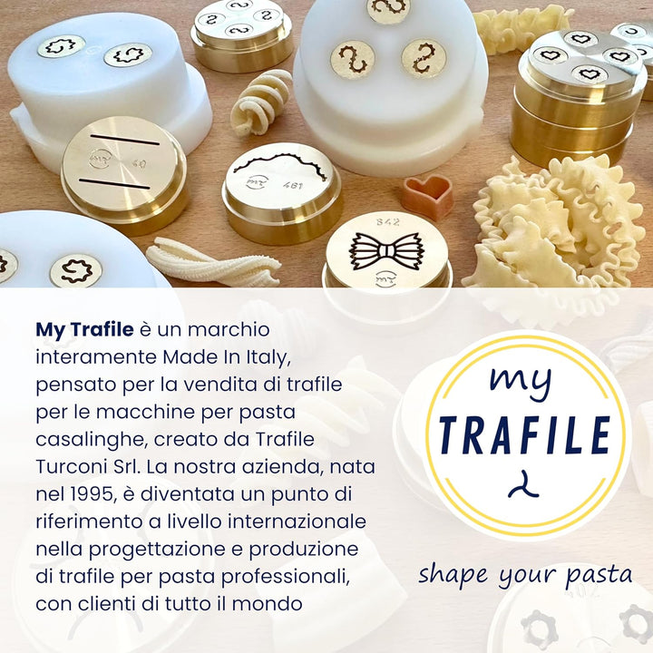My Trafile - Matrize Linie Pro N°13 Spaghetti 3 mm aus POM mit professionellen Einsätzen, kompatibel