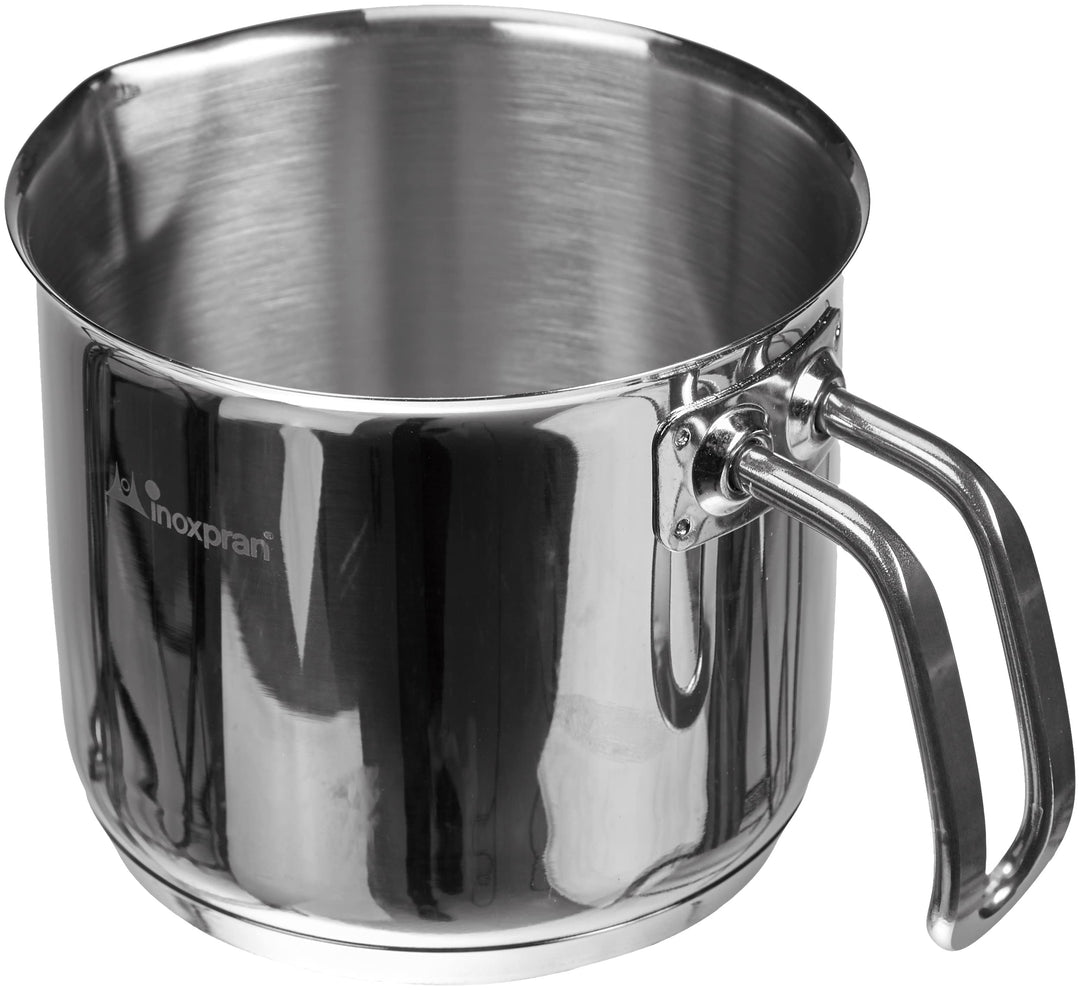 INOXMINI Milchtopf, Edelstahl, Grau, 12 cm