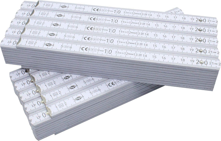 10 Stück Zollstöcke Zollstock 2 Meter mit 90°/180° Winkeleinrastung und Winkelskala (30°/45°/60°/75°
