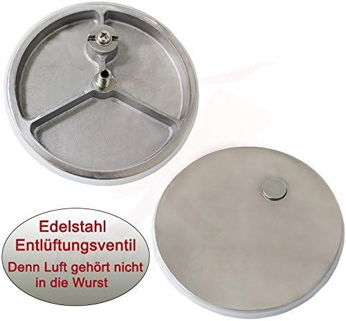 Beeketal 'BT010' Edelstahl Industrie Wurstfüllmaschine (10 L Volumen) SGS-geprüft, Profi Wurstfüller