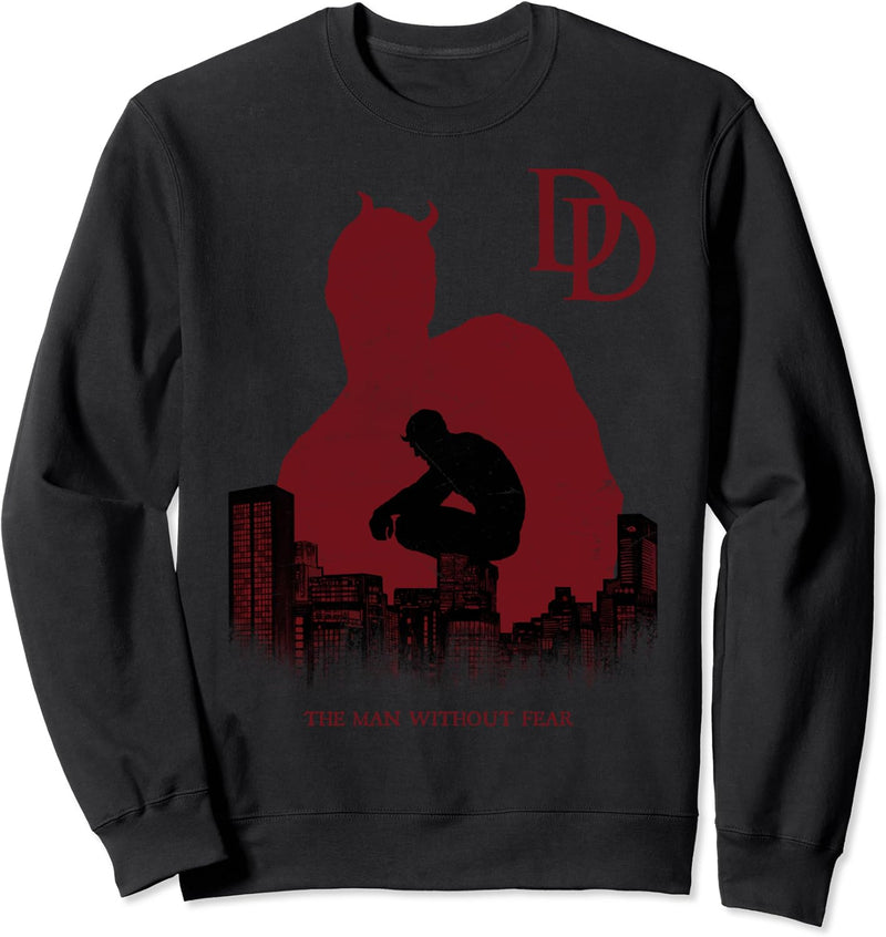Marvel Daredevil The Man Without Fear Crouch On Skyline Sweatshirt