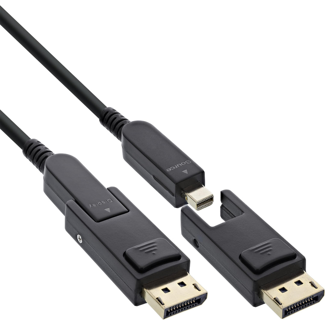 InLine DisplayPort 1.4 AOC Kabel, 8K 4K, 240Hz, abnehmbare Stecker, Länge 20m, 17220O, 20m