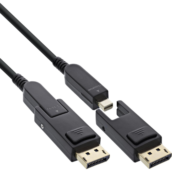 InLine DisplayPort 1.4 AOC Kabel, 8K 4K, 240Hz, abnehmbare Stecker, Länge 20m, 17220O, 20m