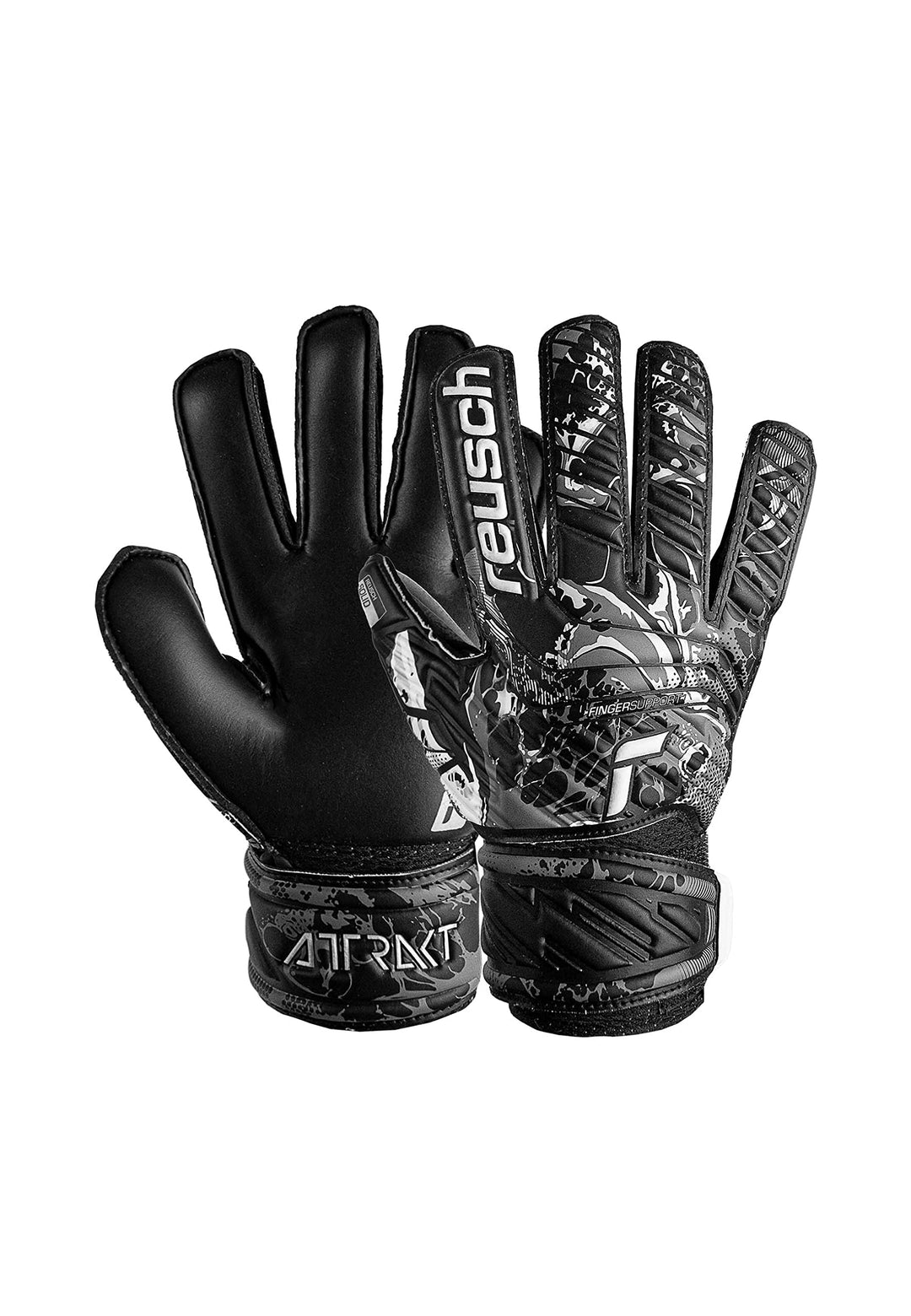 Reusch Unisex Jugend Torwarthandschuhe Attrakt Solid Finger Support Junior mit Gutem Grip und Aussen