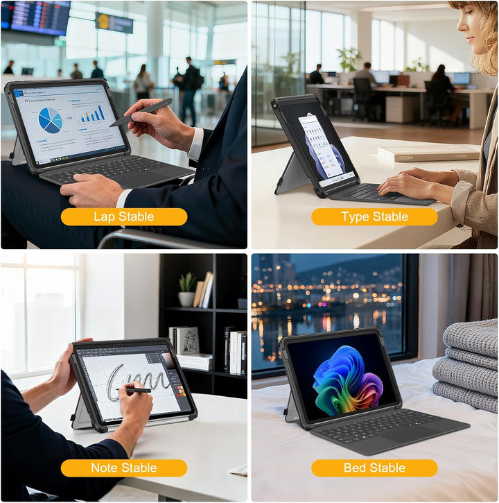 Fintie Hülle für Microsoft Surface Pro 12 Zoll 1. Edition (2025), Stossfeste Folio-Schutzhülle mit t