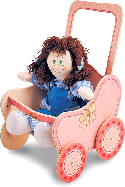 Dida - Der Puppenbuggy Aus Holz Dekoration Rosa ist EIN Holzpuppenwagen Zum Schieben Der Puppen Der